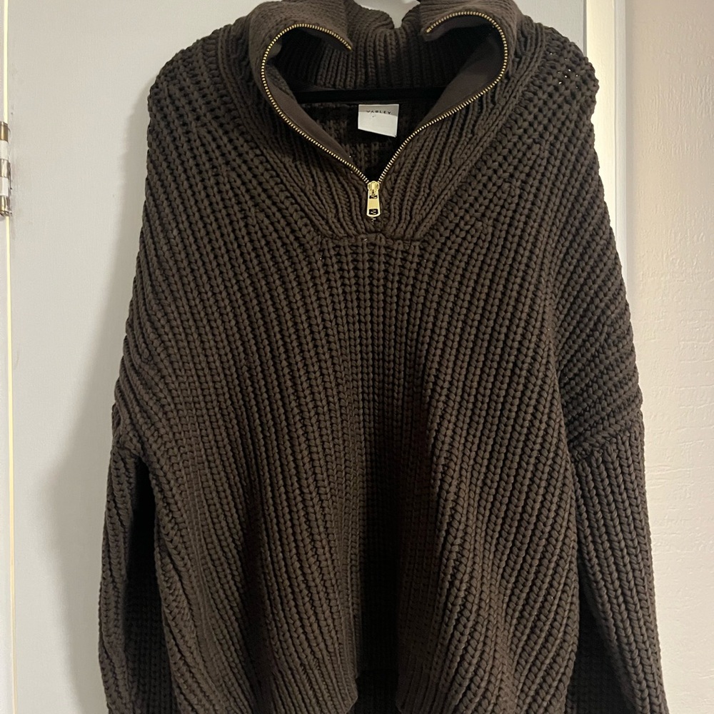 Varley Dark Brown Knit Sweater